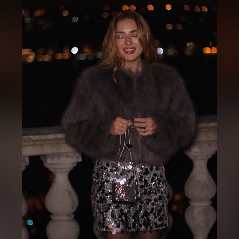 Zara SEQUIN MINI SKIRT - Picture 5 of 16